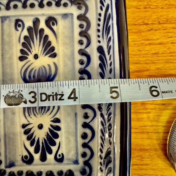 Mexican Talavera Pottery Blue Tray and Two Tequila Glasses - Handmade - Picture 9 of 10